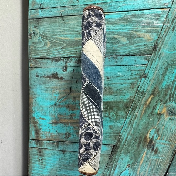 Y2K Vintage Coach Women's Blue Denim Brand Logo Patchwork Canvas Wallet - Picture 10 of 16